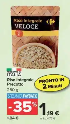 Carrefour Riso Integrale Precotto offerta