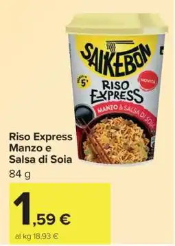 Carrefour Riso Express Manzo e Salsa di Soia offerta