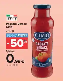 Carrefour Passata Verace Cirio offerta