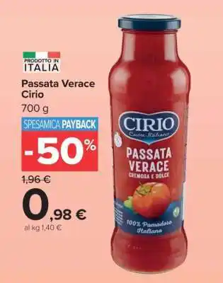 Carrefour Passata Verace Cirio offerta