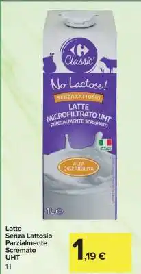Carrefour Latte senza lattosio parzialmente scremato UHT offerta