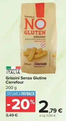 Carrefour Grissini Senza Glutine Carrefour offerta