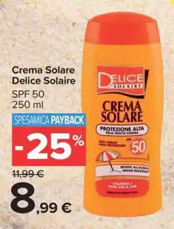 Carrefour Crema Solare Delice Solaire offerta