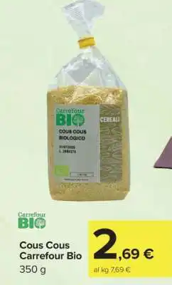 Carrefour Cous Cous Carrefour Bio offerta