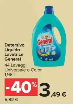 Carrefour Detersivo Liquido Lavatrice General offerta