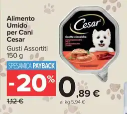 Carrefour Alimento umido per cani Cesar offerta