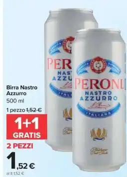 Carrefour Birra NASTRO AZZURRO offerta