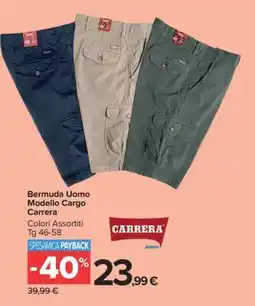 Carrefour Bermuda Uomo Modello Cargo Carrera offerta