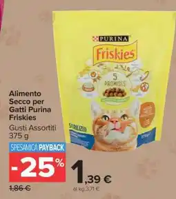 Carrefour Alimento Secco per Gatti Purina Friskies offerta