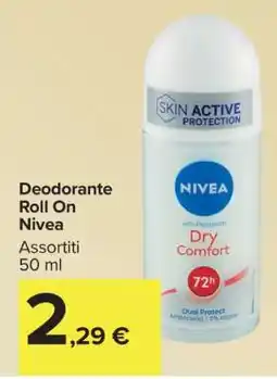 Carrefour Deodorante Roll-On Nivea offerta