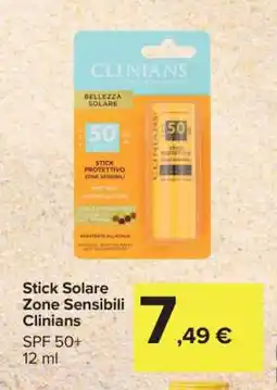 Carrefour Stick Solare Zone Sensibili Clinians offerta