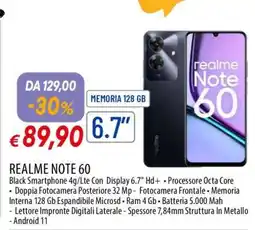 Famila realme Note 60 offerta
