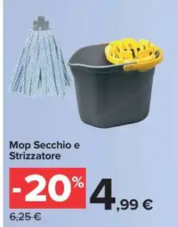 Carrefour Mop Secchio e Strizzatore offerta