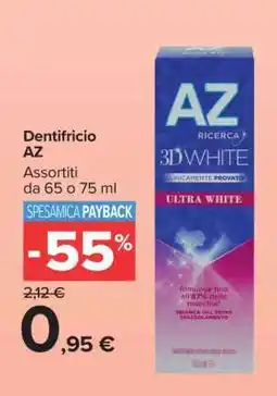 Carrefour DENTIFRICIO AZ offerta