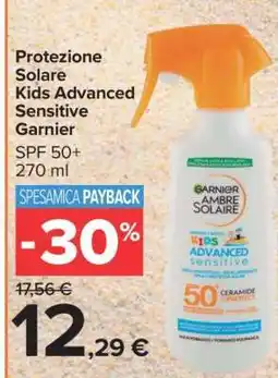 Carrefour Protezione Solare Kids Advanced Sensitive Garnier offerta