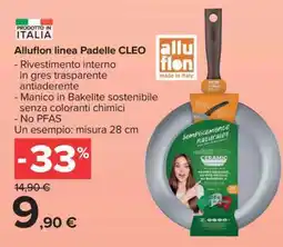 Carrefour Alluflon linea Padelle CLEO offerta