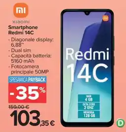 Carrefour Smartphone Redmi 14C offerta