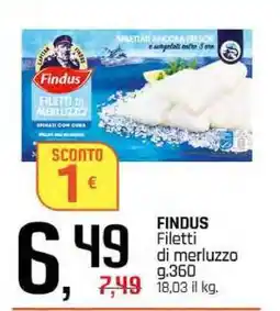 Famila Findus Filetti di Merluzzo offerta