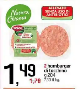 Famila 2 hamburger di tacchino offerta