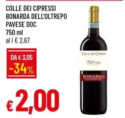 Famila COLLE DEI CIPRESSI BONARDA DELL'OLTREPO PAVESE DOC offerta