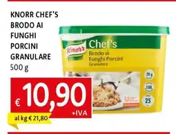 Famila KNORR CHEF'S BRODO AI FUNGHI PORCINI GRANULARE offerta