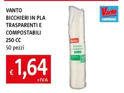 Famila VANTO BICCHIERI IN PLA TRASPARENTI E COMPOSTABILI offerta