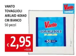 Famila VANTO TOVAGLIOLI AIRLAID 40X40 CM BIANCO offerta