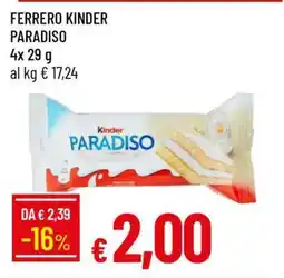 Famila FERRERO KINDER PARADISO offerta