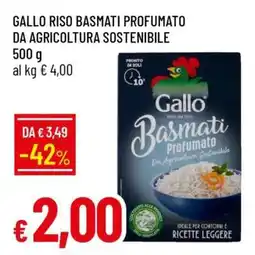 Famila Gallo Riso Basmati Profumato da Agricoltura Sostenibile offerta
