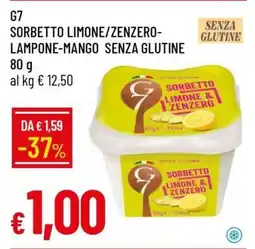 Famila G7 SORBETTO LIMONE/ZENZERO-LAMPONE-MANGO SENZA GLUTINE offerta