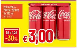 Famila COCA COLA / FANTA / SPRITE 6x 330 ml offerta