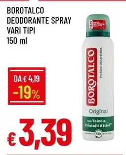BOROTALCO DEODORANTE SPRAY VARI TIPI