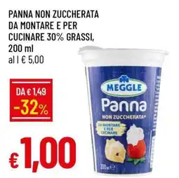 Famila MEGGLE Panna Non Zuccherata offerta
