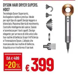 Famila DYSON HAIR DRYER SUPERS. HD07 offerta