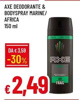 Famila AXE DEODORANTE & BODYSPRAY MARINE/AFRICA offerta