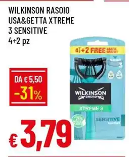 Famila WILKINSON RASOIO USA&GETTA XTREME 3 SENSITIVE offerta