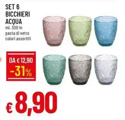 Famila SET 6 BICCHIERI ACQUA offerta
