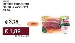 Prezzemolo e Vitale Citterio prosciutto crudo in vaschetta offerta