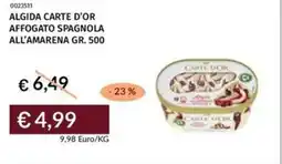 Prezzemolo e Vitale Algida carte d'or affogato spagnola all'amarena offerta