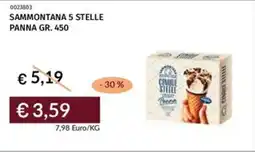 Prezzemolo e Vitale Sammontana 5 stelle panna offerta