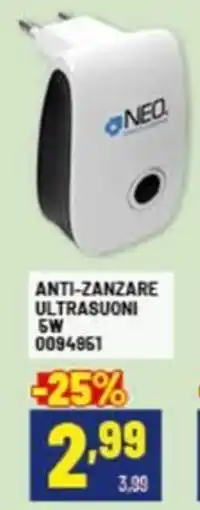 Risparmio Casa Anti-zanzare ultrasuoni 5W 0094851 offerta