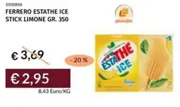 Prezzemolo e Vitale Ferrero estathe ice stick limone offerta