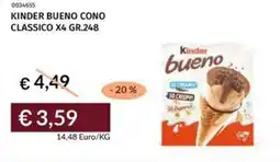 Prezzemolo e Vitale Kinder bueno cono classico offerta