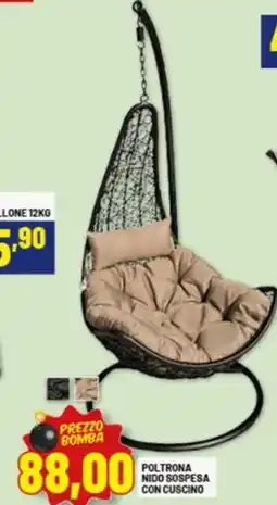 Risparmio Casa Poltrona nido sospesa con cuscino offerta