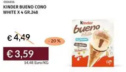 Prezzemolo e Vitale Kinder bueno cono white offerta