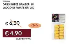 Prezzemolo e Vitale Orien bites gamberi in laccio di patate offerta