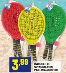 Risparmio Casa Racchette spiaggia con pallina 3 colori offerta