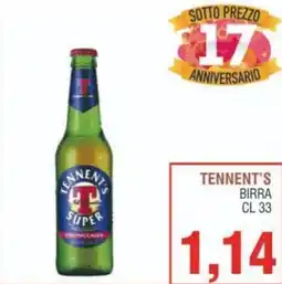 Bitar Tennent's birra offerta