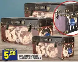 Risparmio Casa Baule mappamondo marrone-blu taglia s offerta