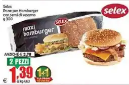 Elite Selex pane per hamburger con semi di sesamo 2 pezzi offerta
